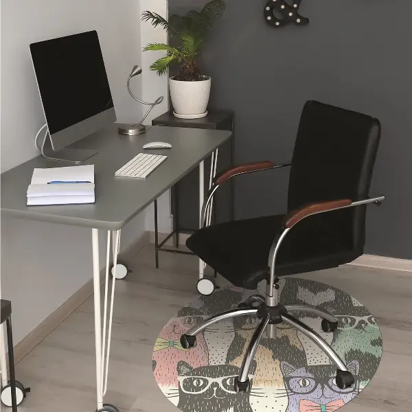 Tapis de chaise de bureau Chats