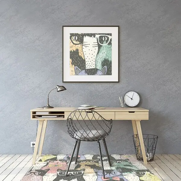 Tapis de chaise de bureau Chats
