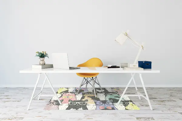 Tapis de chaise de bureau Chats