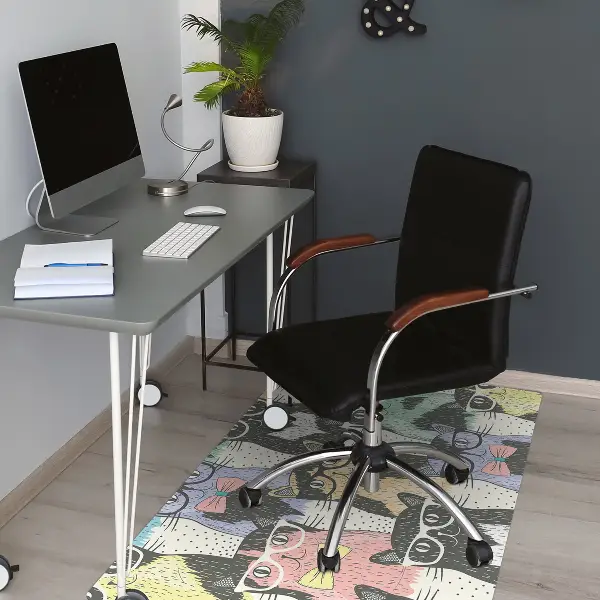Tapis de chaise de bureau Chats