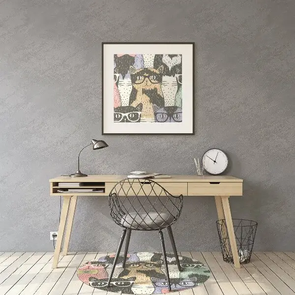 Tapis de chaise de bureau Chats