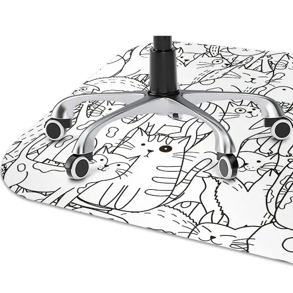 Tapis protection sol Chats de style doodle