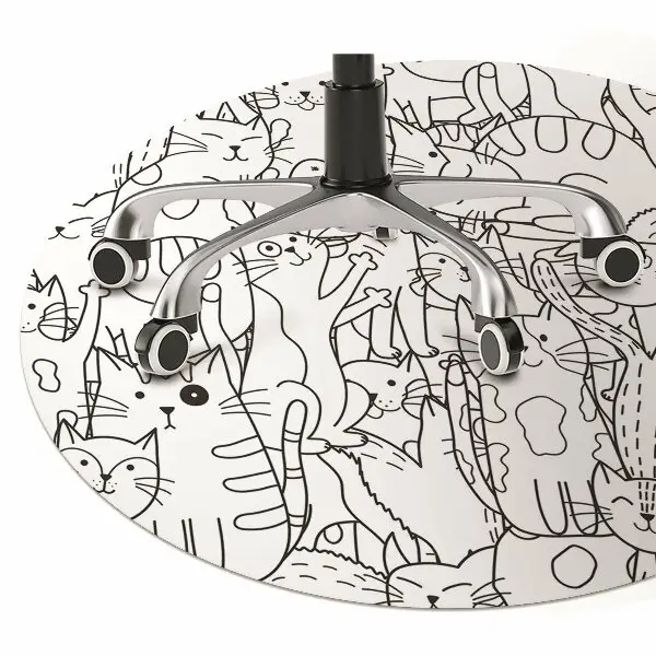 Tapis protection sol Chats de style doodle