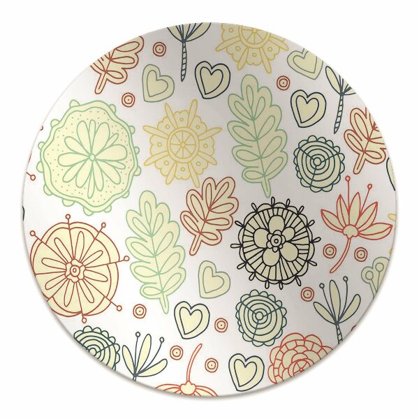 Tapis pour chaise de bureau Fleurs et coeurs