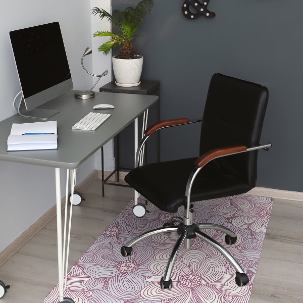 Tapis bureau Fleurs Doodle