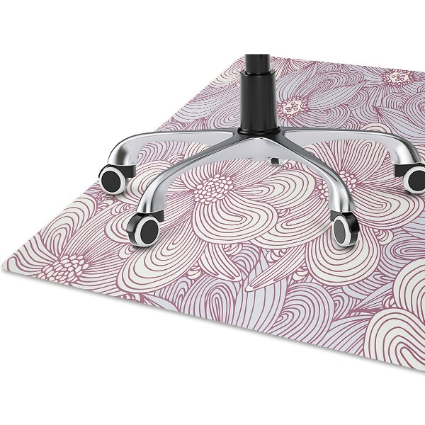 Tapis bureau Fleurs Doodle