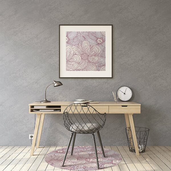 Tapis bureau Fleurs Doodle