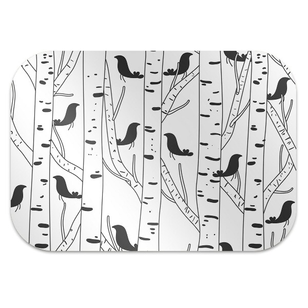 Tapis pour chaise de bureau Oiseaux et arbres
