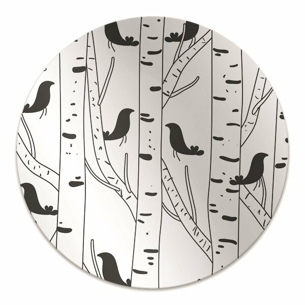 Tapis pour chaise de bureau Oiseaux et arbres