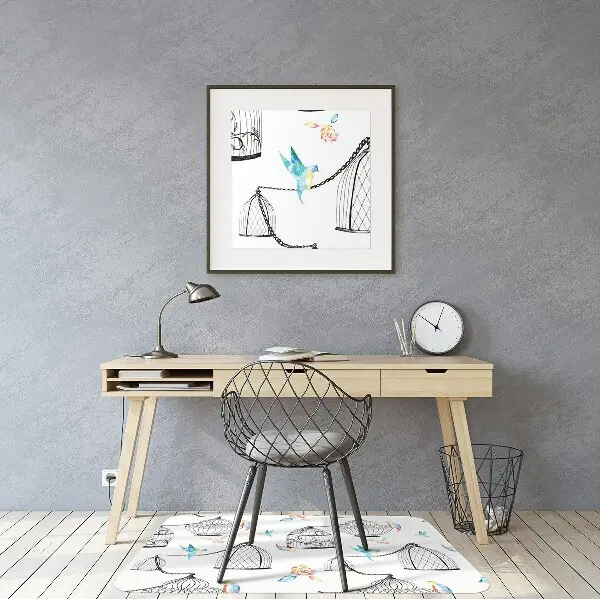 Tapis fauteuil bureau do biura Cages d'oiseaux