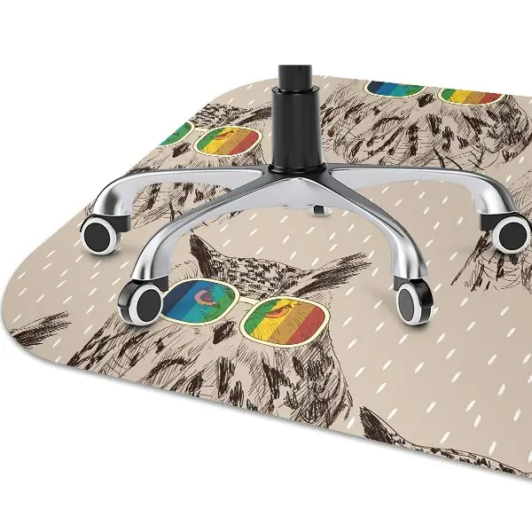 Tapis protège sol Hibou dans des lunettes