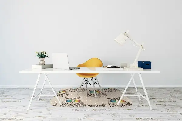 Tapis protège sol Hibou dans des lunettes