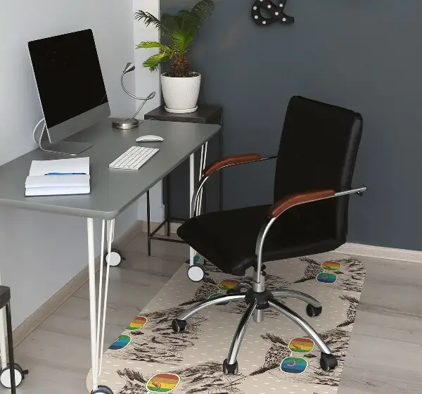 Tapis protège sol Hibou dans des lunettes