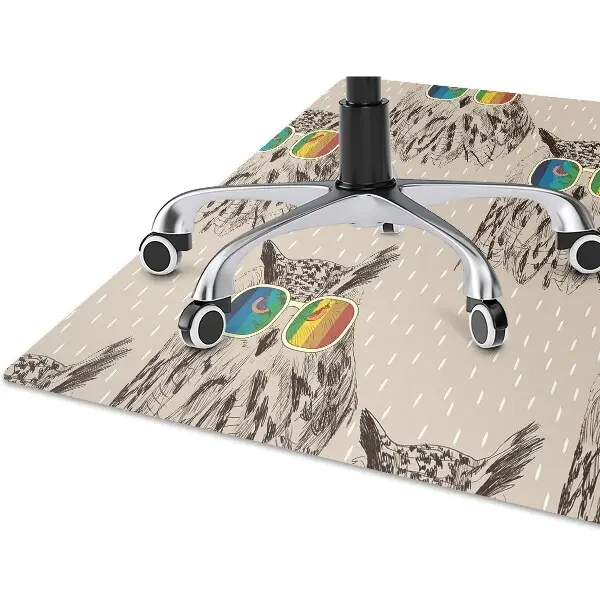 Tapis protège sol Hibou dans des lunettes
