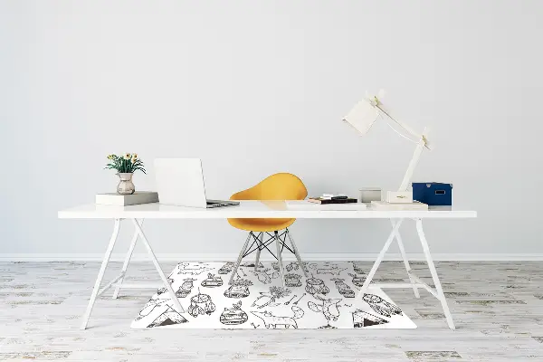 Tapis pour chaise de bureau Dessin animé