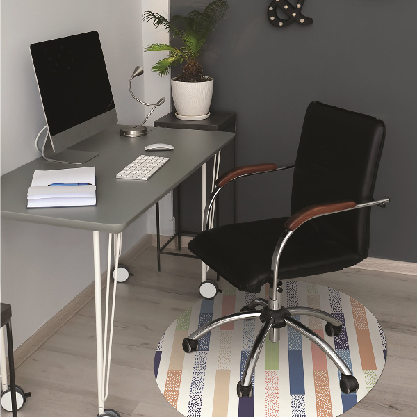 Tapis pour chaise de bureau Rayures colorées