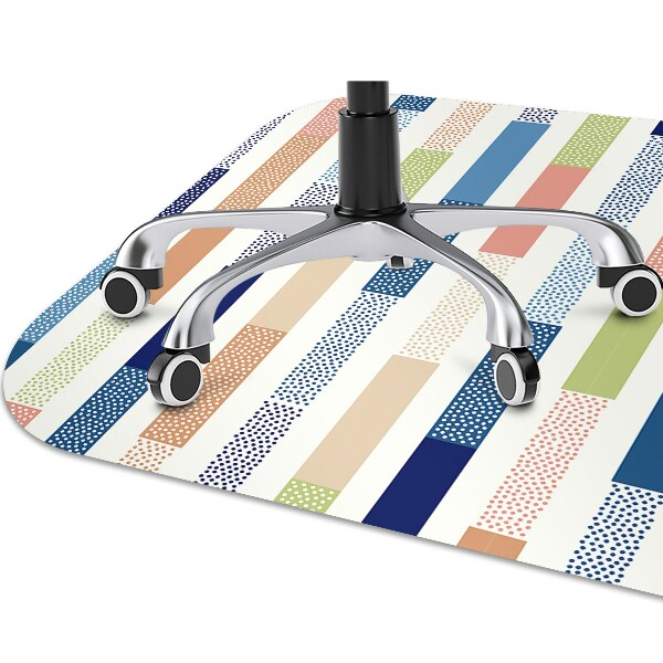 Tapis pour chaise de bureau Rayures colorées