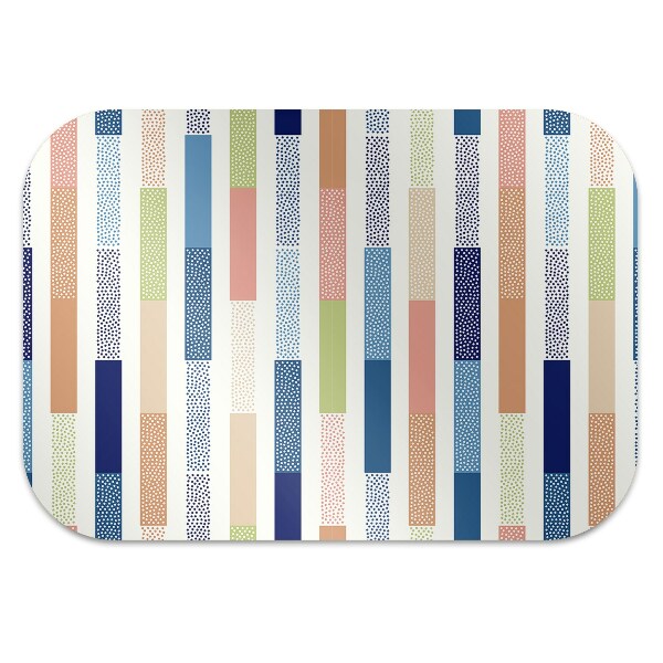 Tapis pour chaise de bureau Rayures colorées