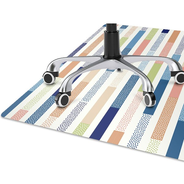 Tapis pour chaise de bureau Rayures colorées