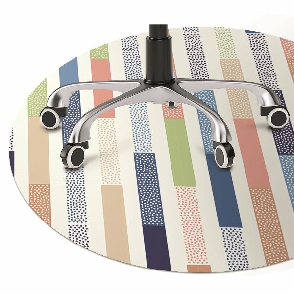 Tapis pour chaise de bureau Rayures colorées