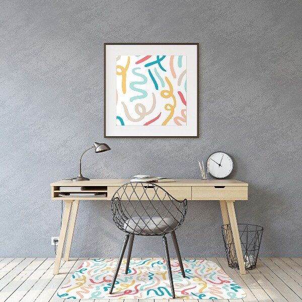 Tapis pour chaise de bureau Calligraphie