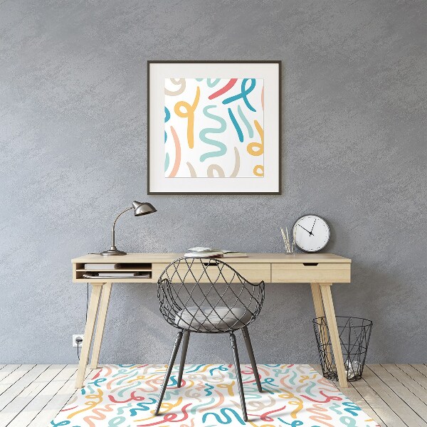Tapis pour chaise de bureau Calligraphie