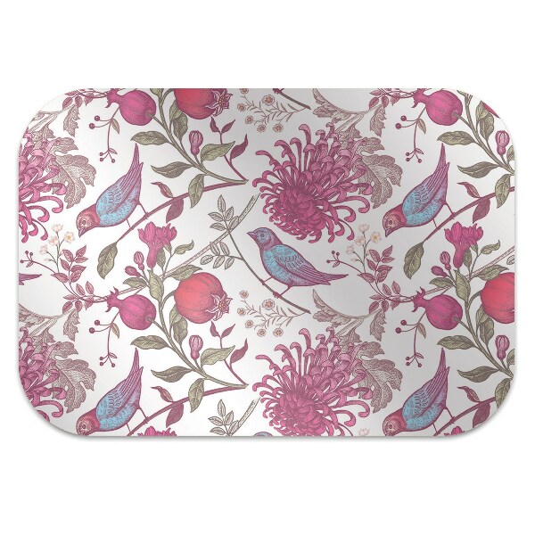 Tapis pour chaise de bureau Oiseaux et fleurs