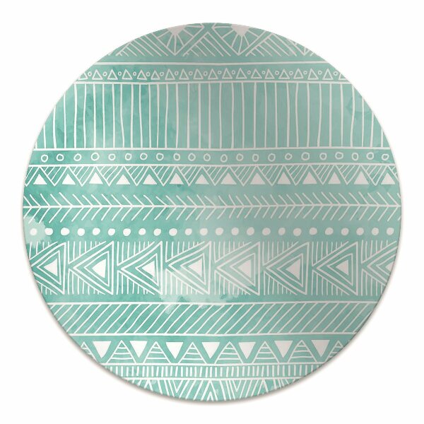 Tapis protection sol Turquoise géométrique
