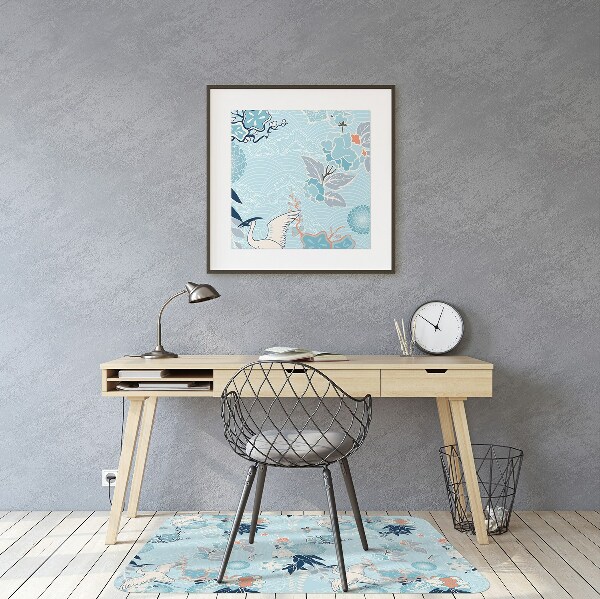 Tapis de chaise de bureau Héron