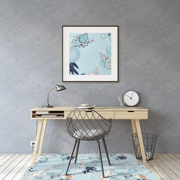 Tapis de chaise de bureau Héron