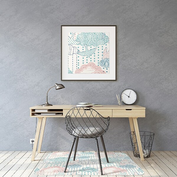 Tapis de chaise de bureau Nuages ​​et points