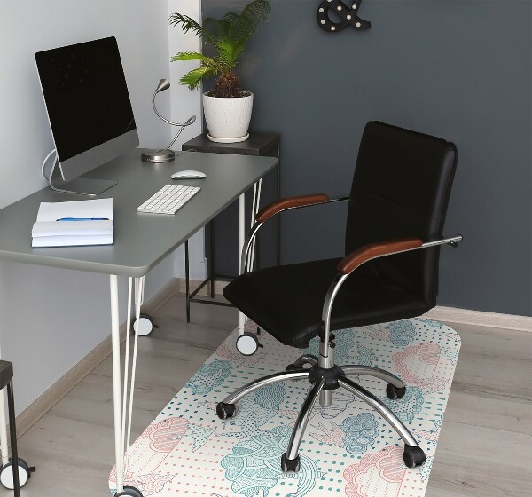 Tapis de chaise de bureau Nuages ​​et points