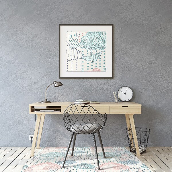 Tapis de chaise de bureau Nuages ​​et points