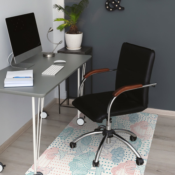 Tapis de chaise de bureau Nuages ​​et points
