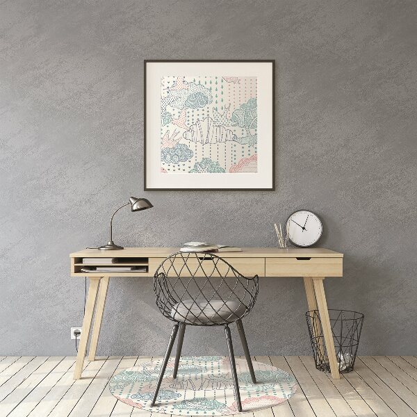 Tapis de chaise de bureau Nuages ​​et points