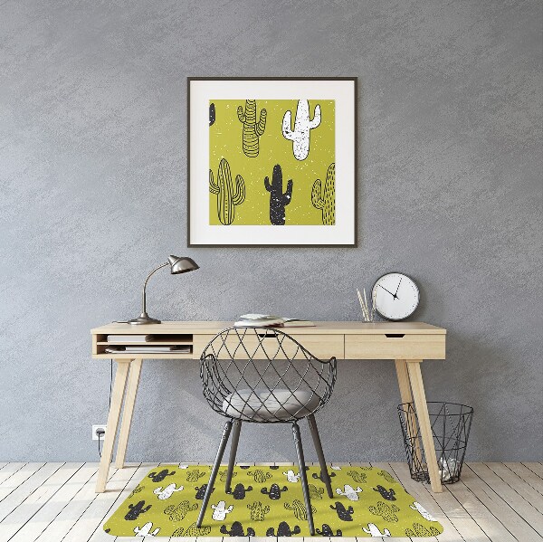 Tapis de chaise de bureau Cactus