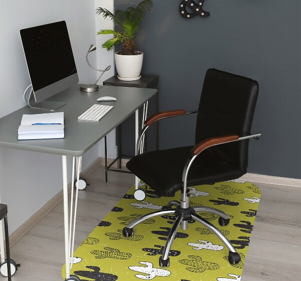 Tapis de chaise de bureau Cactus