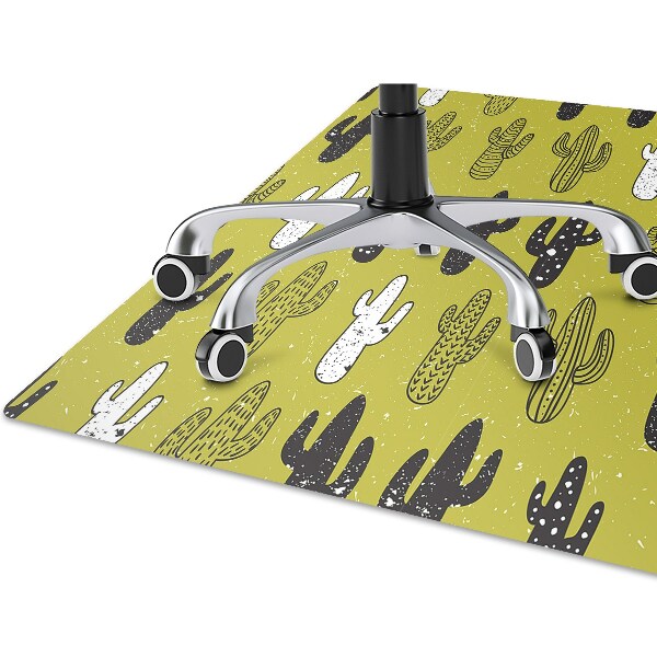 Tapis de chaise de bureau Cactus