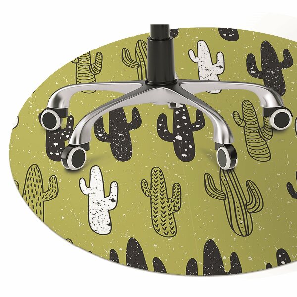 Tapis de chaise de bureau Cactus