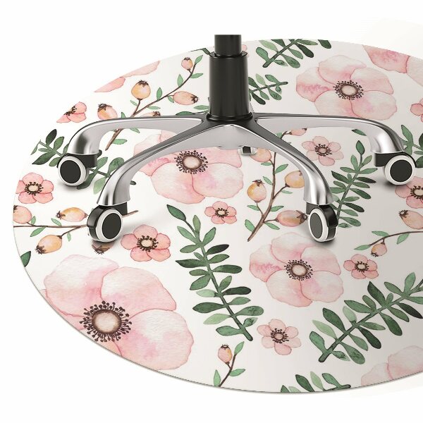 Tapis de chaise de bureau Fleur