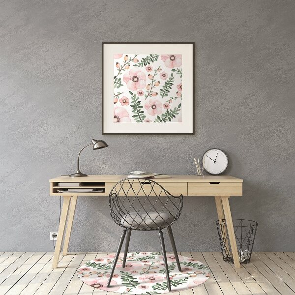 Tapis de chaise de bureau Fleur