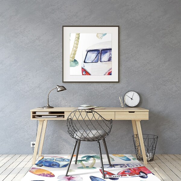 Tapis de chaise Plage de surfer