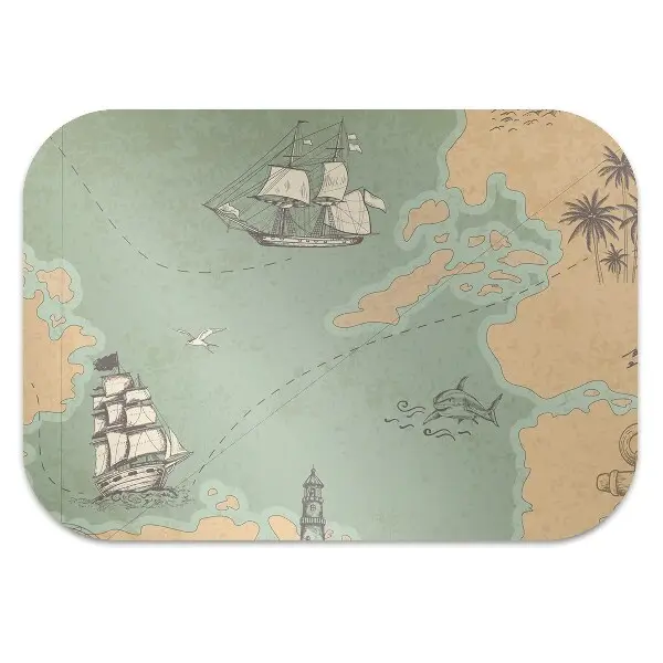 Tapis de chaise Carte au trésor