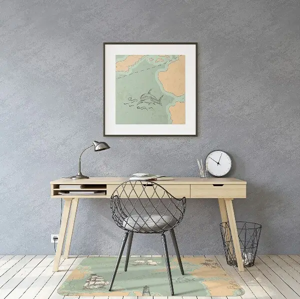 Tapis de chaise Carte au trésor