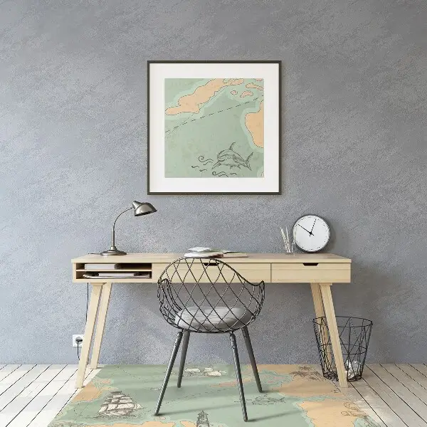 Tapis de chaise Carte au trésor