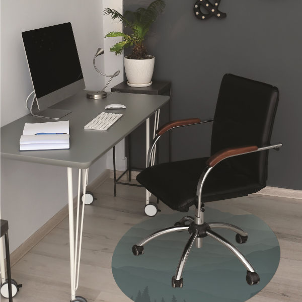 Tapis de chaise de bureau forêt