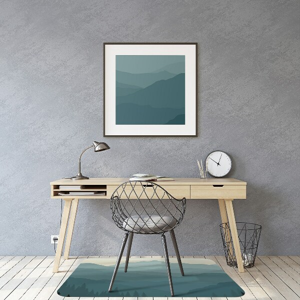 Tapis de chaise de bureau forêt