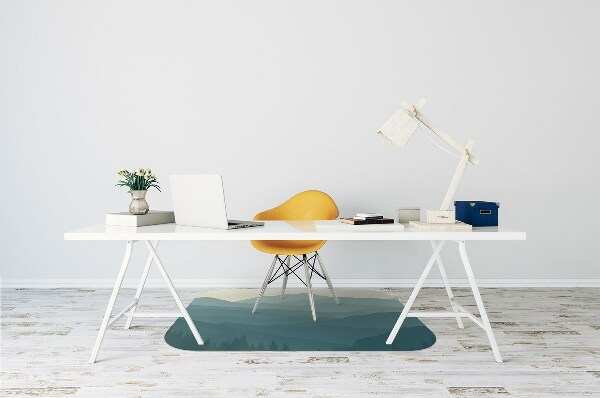 Tapis de chaise de bureau forêt
