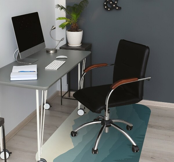 Tapis de chaise de bureau forêt