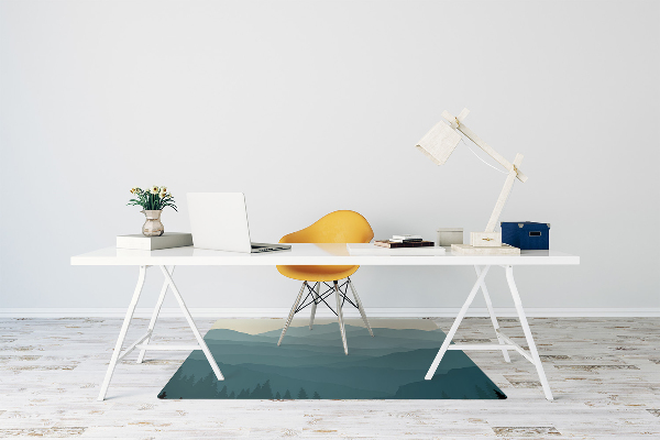 Tapis de chaise de bureau forêt